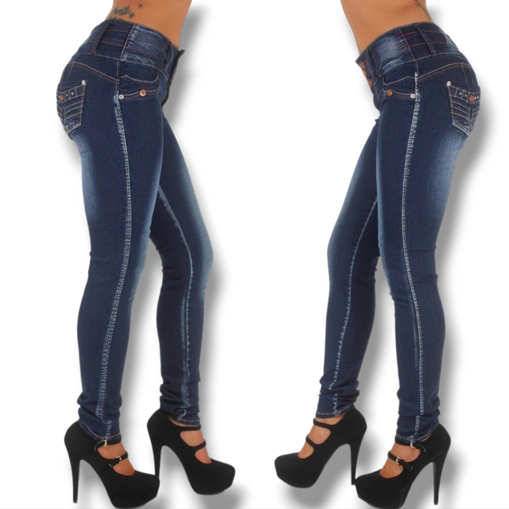 Women's Skinny Jeans in Dark Blue